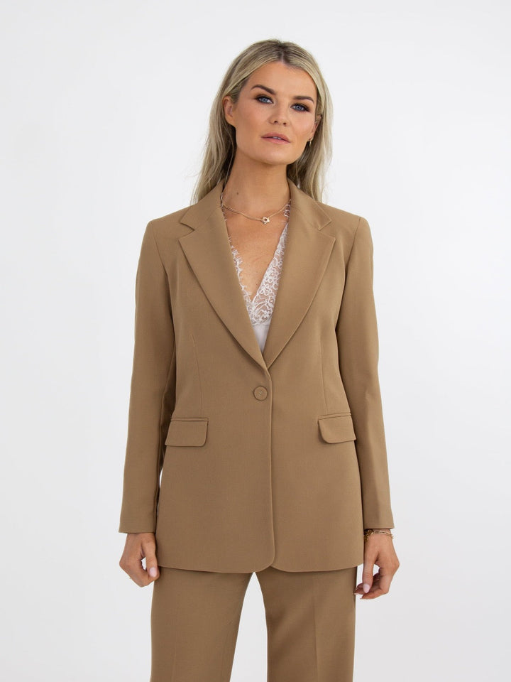 Kate & Pippa Sassari Blazer In Tan-Nicola Ross