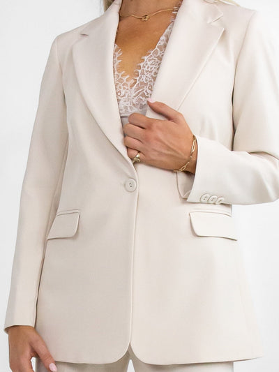 Kate & Pippa Sassari Blazer In Cream-Nicola Ross