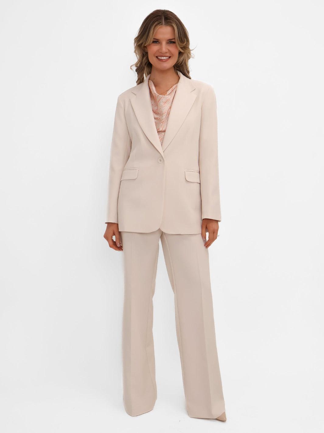 Kate & Pippa Sassari Blazer In Light Beige-Nicola Ross