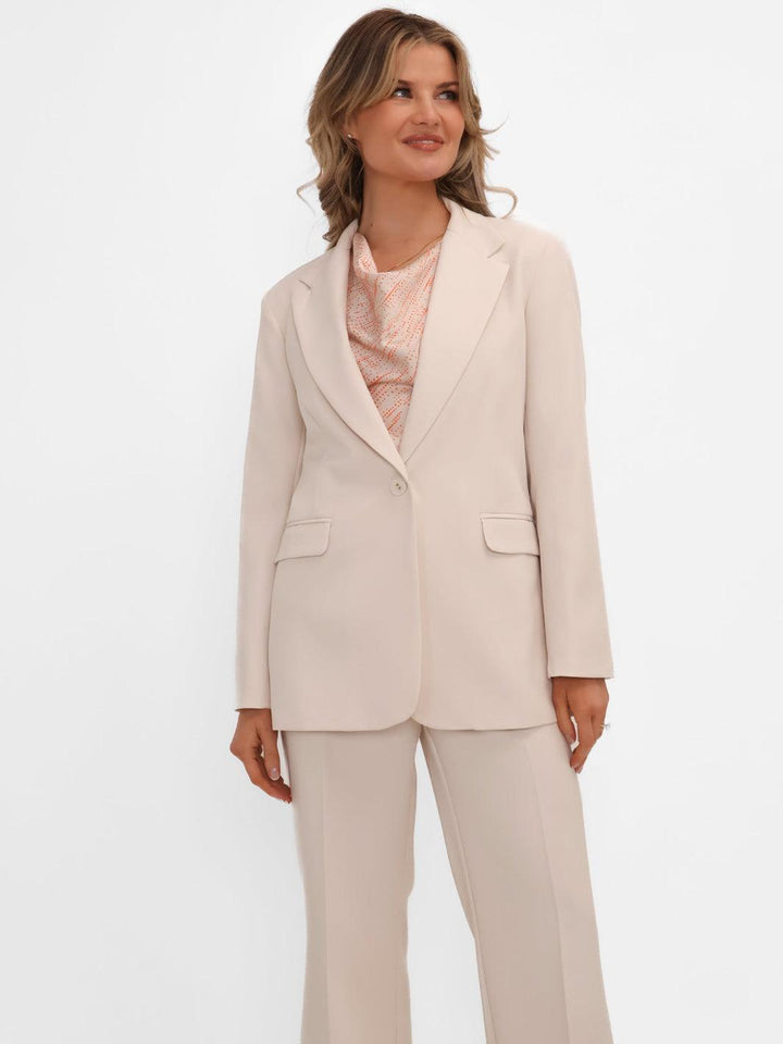 Kate & Pippa Sassari Blazer In Light Beige-Nicola Ross