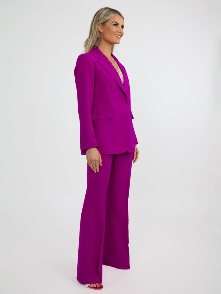 Kate & Pippa Sassari Blazer In Magenta-Nicola Ross