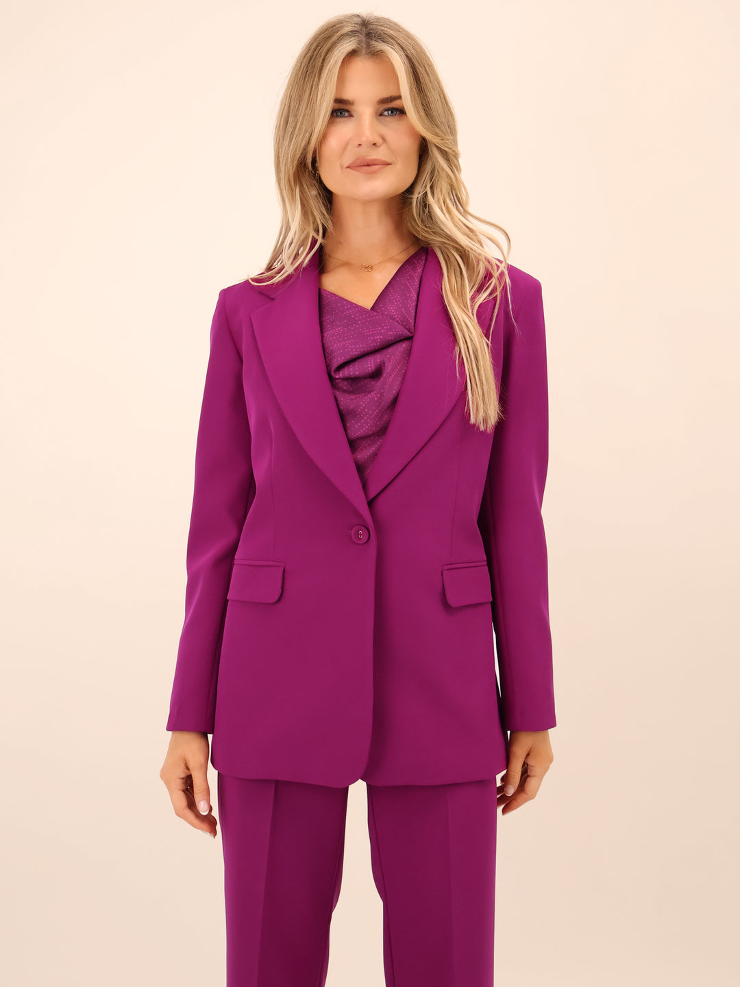 Kate & Pippa Sassari Blazer In Magenta-Nicola Ross