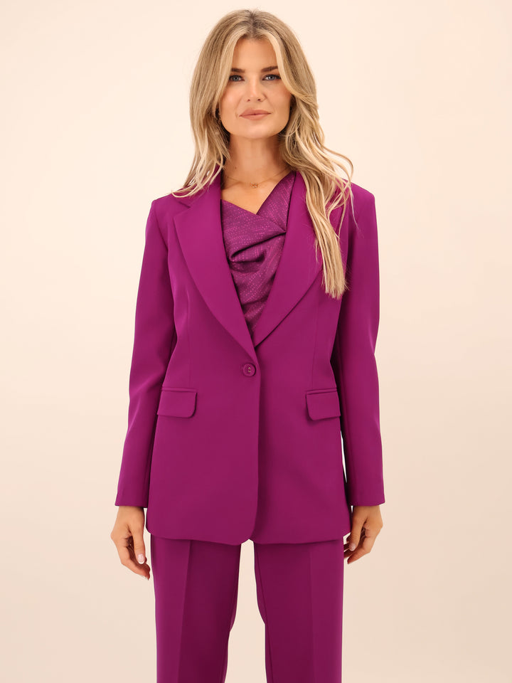 Kate & Pippa Sassari Blazer In Magenta-Nicola Ross