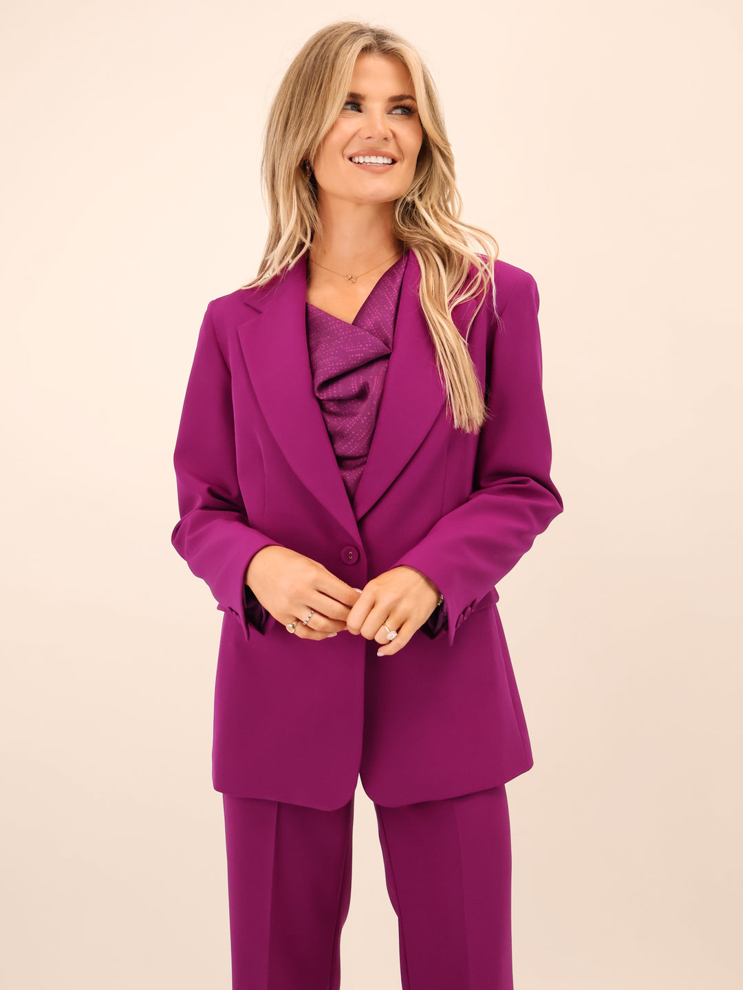 Kate & Pippa Sassari Blazer In Magenta-Nicola Ross