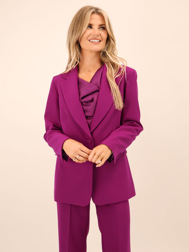 Kate & Pippa Sassari Blazer In Magenta-Nicola Ross