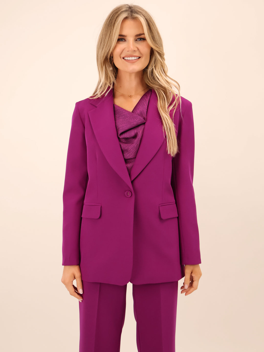 Kate & Pippa Sassari Blazer In Magenta-Nicola Ross