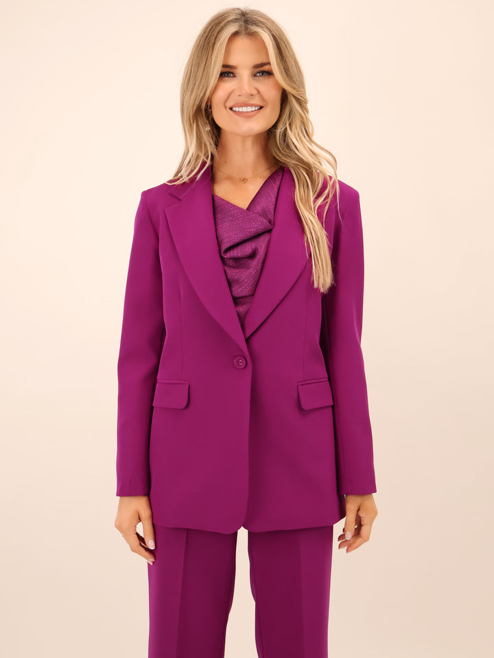Kate & Pippa Sassari Blazer In Magenta-Nicola Ross
