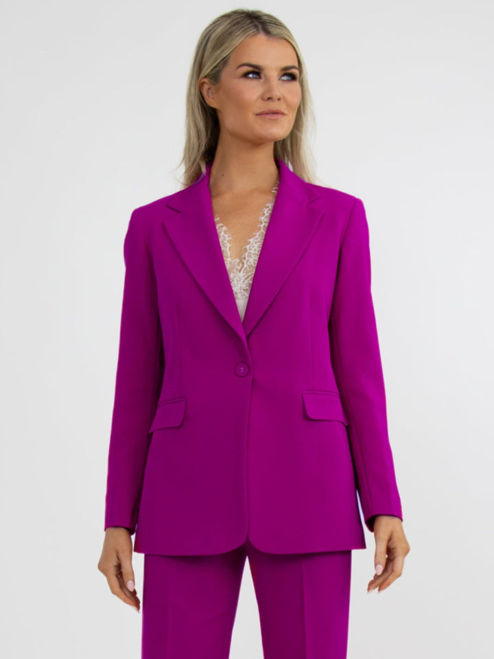 Kate & Pippa Sassari Blazer In Magenta-Nicola Ross