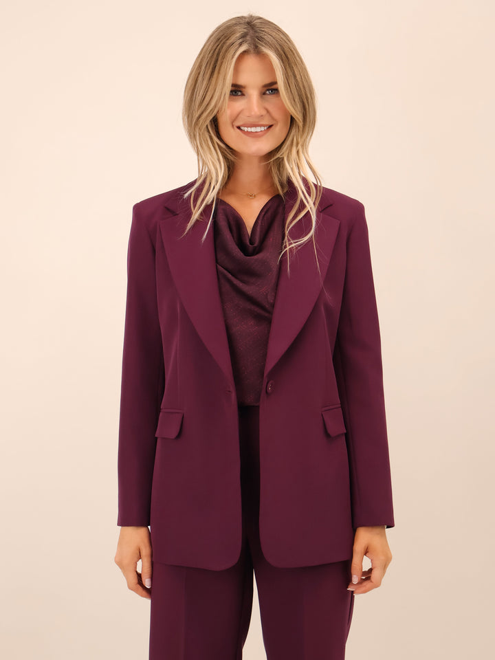 Kate & Pippa Sassari Blazer In Mulberry-Nicola Ross