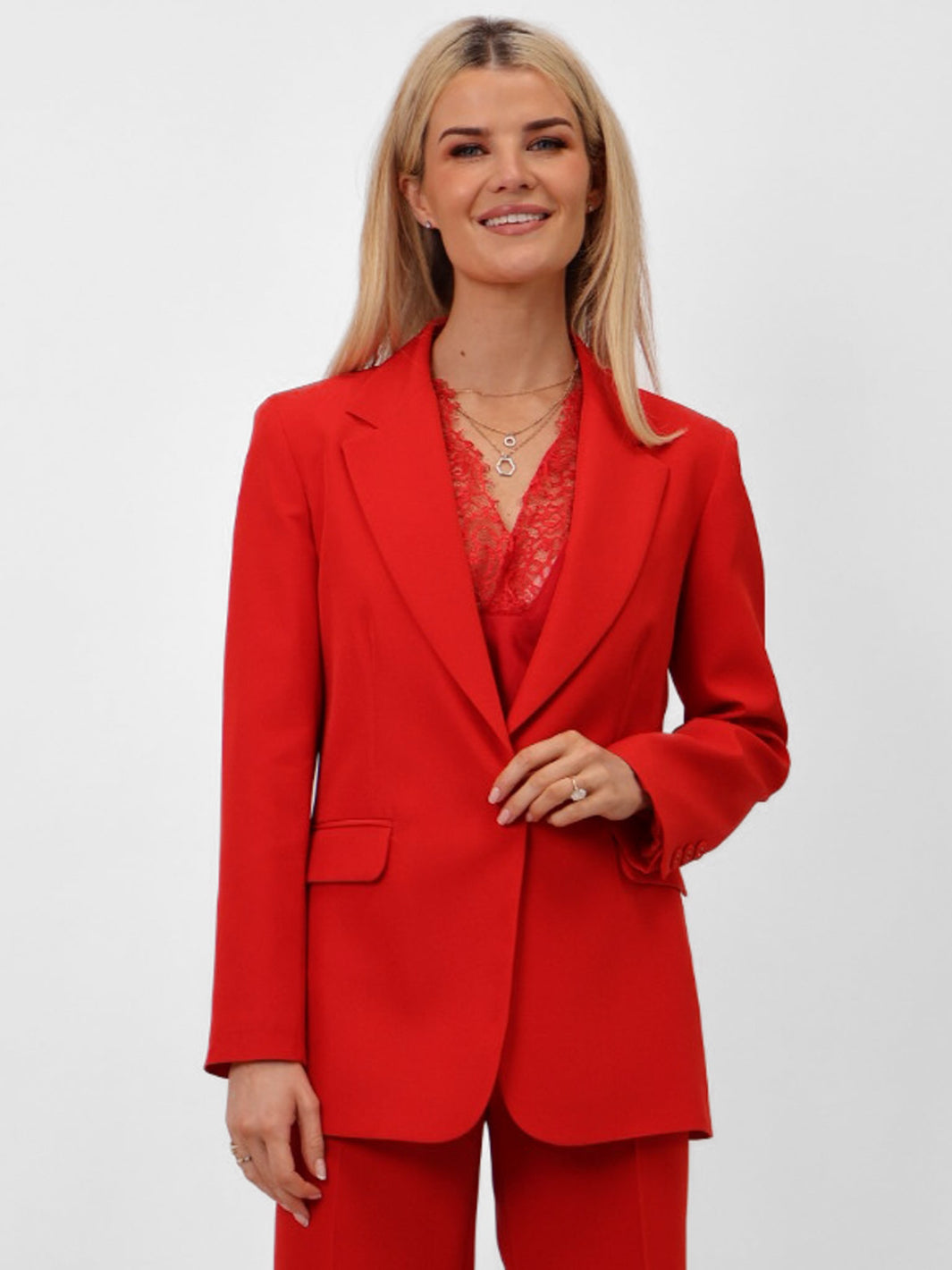 Kate & Pippa Sassari Blazer In Red-Nicola Ross