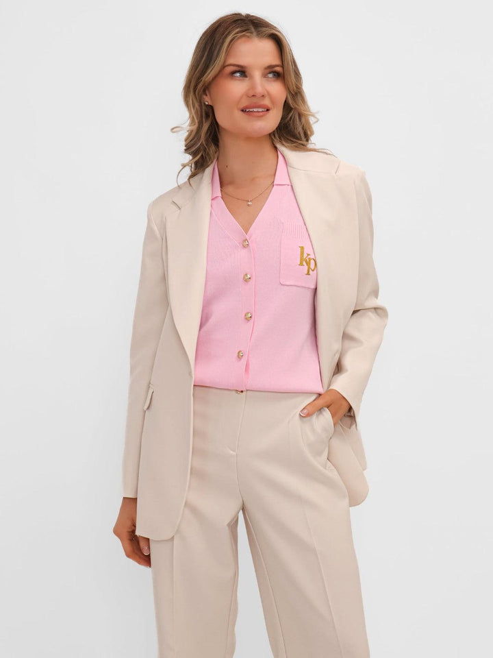 Kate & Pippa Scarlett Waistcoat In Pink-Nicola Ross