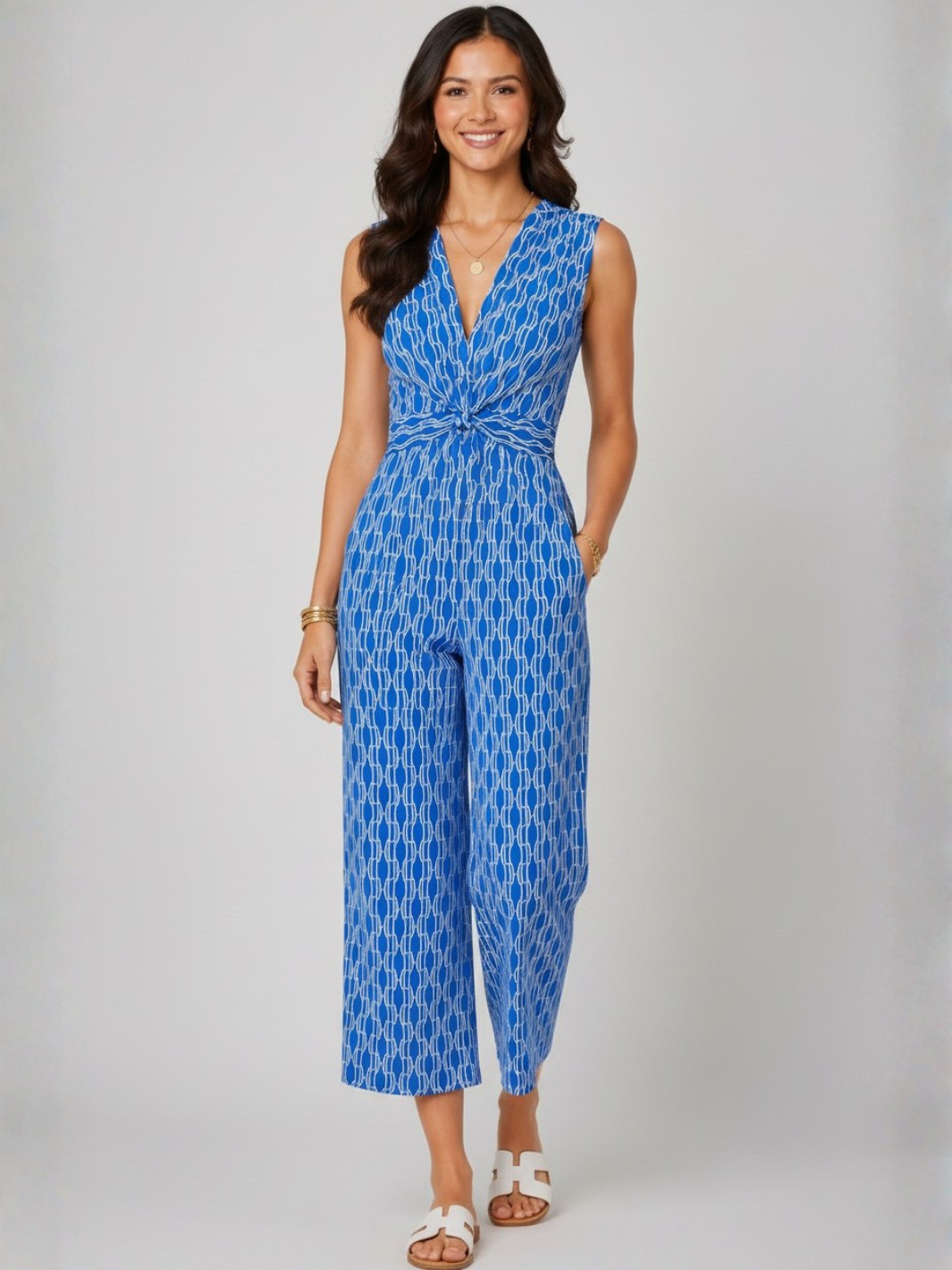 Kate & Pippa Servino Culotte Jumpsuit In Blue-Occasion Wear-Guest of the wedding-Nicola Ross