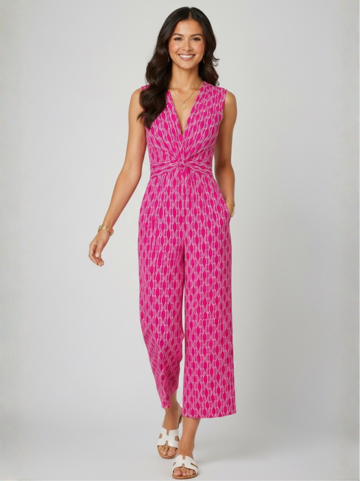 Kate & Pippa Servino Culotte Jumpsuit In Pink-Occasion Wear-Guest of the wedding-Nicola Ross
