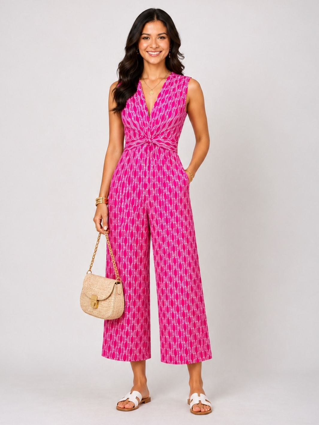 Kate & Pippa Servino Culotte Jumpsuit In Pink-Occasion Wear-Guest of the wedding-Nicola Ross