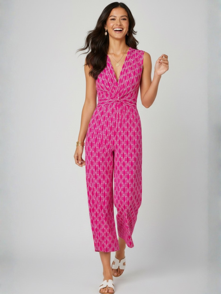 Kate & Pippa Servino Culotte Jumpsuit In Pink-Occasion Wear-Guest of the wedding-Nicola Ross