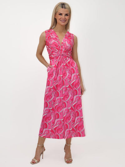 Kate & Pippa Servino Culotte Jumpsuit In Pink Print-Nicola Ross