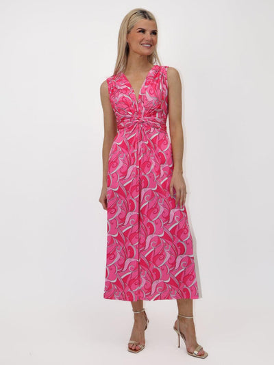 Kate & Pippa Servino Culotte Jumpsuit In Pink Print-Nicola Ross