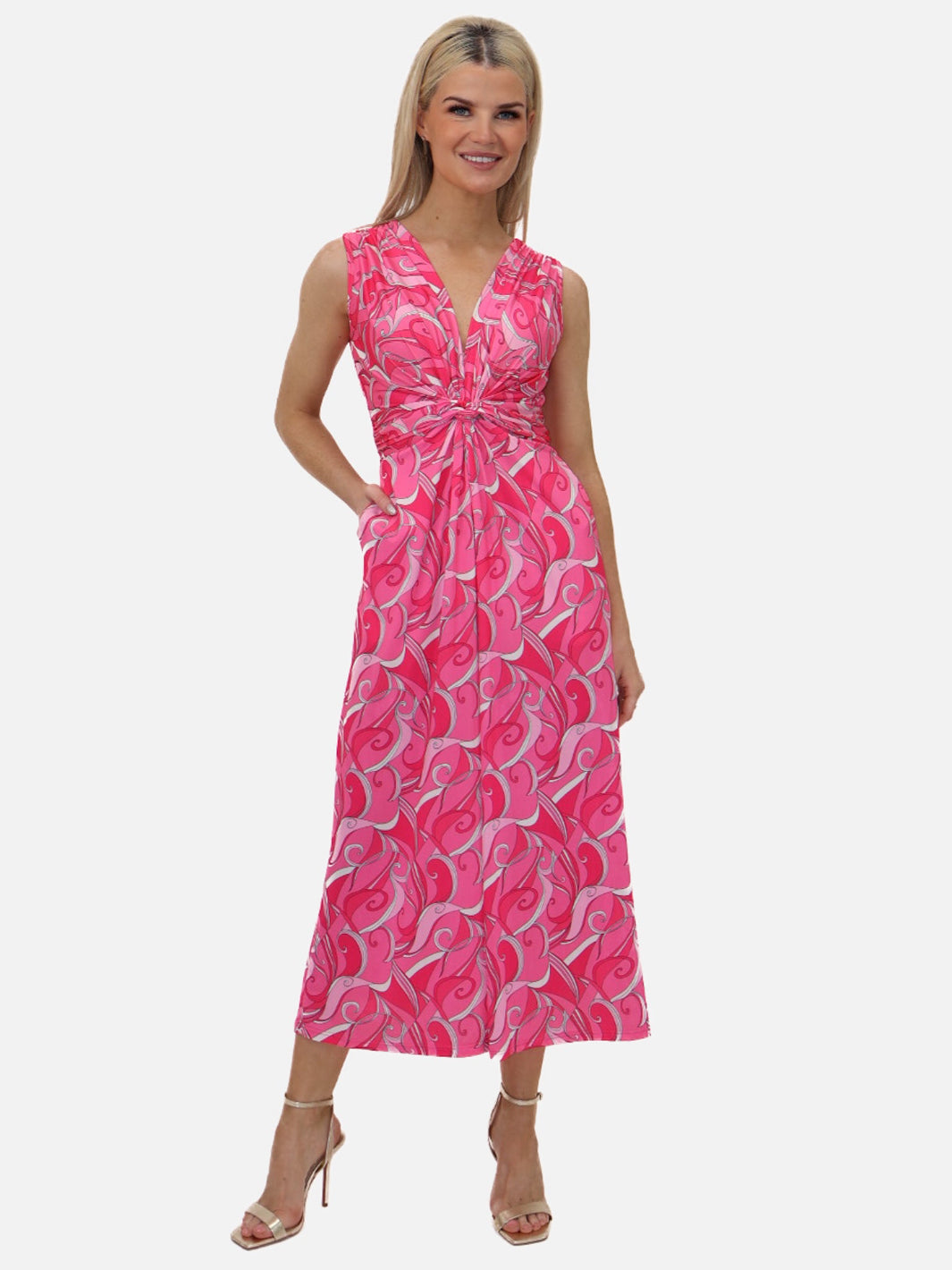 Kate & Pippa Servino Culotte Jumpsuit In Pink Print-Nicola Ross