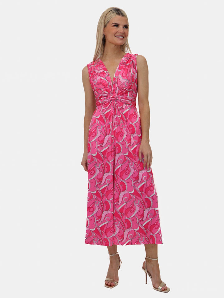 Kate & Pippa Servino Culotte Jumpsuit In Pink Print-Nicola Ross