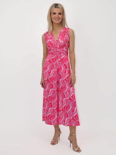 Kate & Pippa Servino Culotte Jumpsuit In Pink Print-Nicola Ross