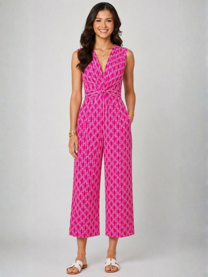 Kate & Pippa Servino Culotte Jumpsuit In Pink-Occasion Wear-Guest of the wedding-Nicola Ross