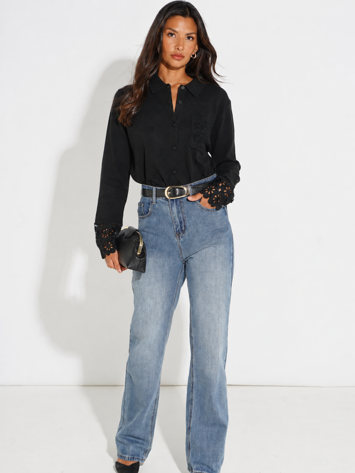Kate & Pippa Shyloh Cardigan In Black-Nicola Ross