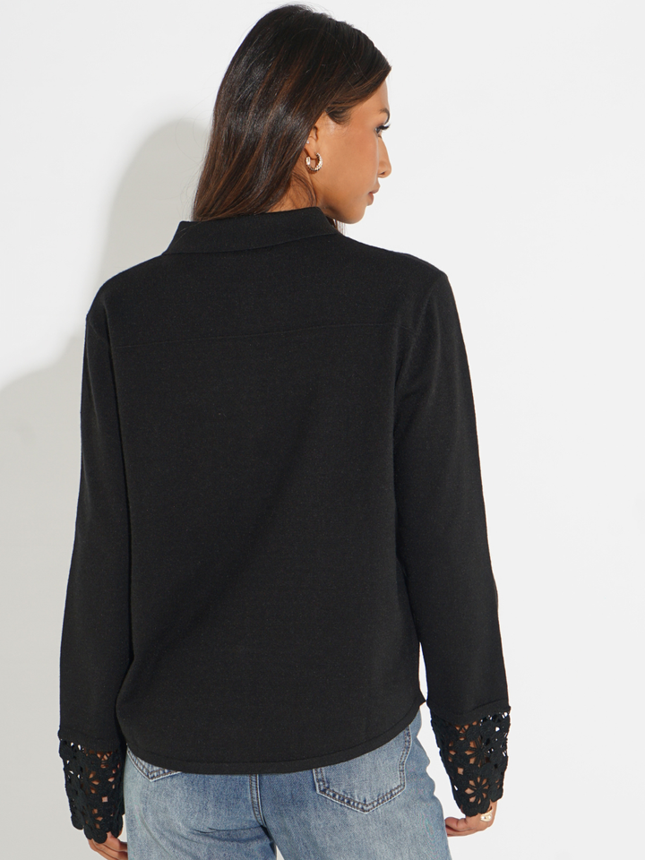 Kate & Pippa Shyloh Cardigan In Black-Nicola Ross