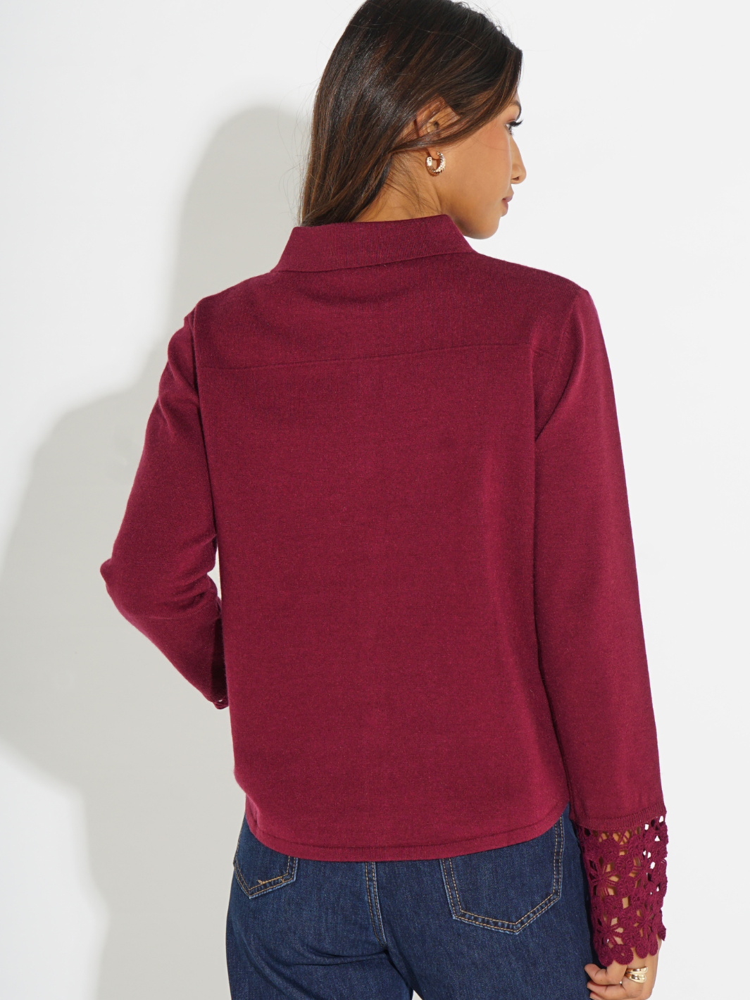 Kate & Pippa Shyloh Cardigan In Plum-Nicola Ross