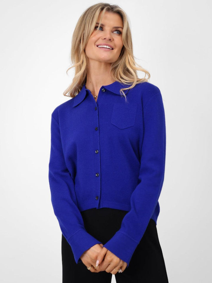 Kate & Pippa Sofi Cardigan In Blue-Nicola Ross