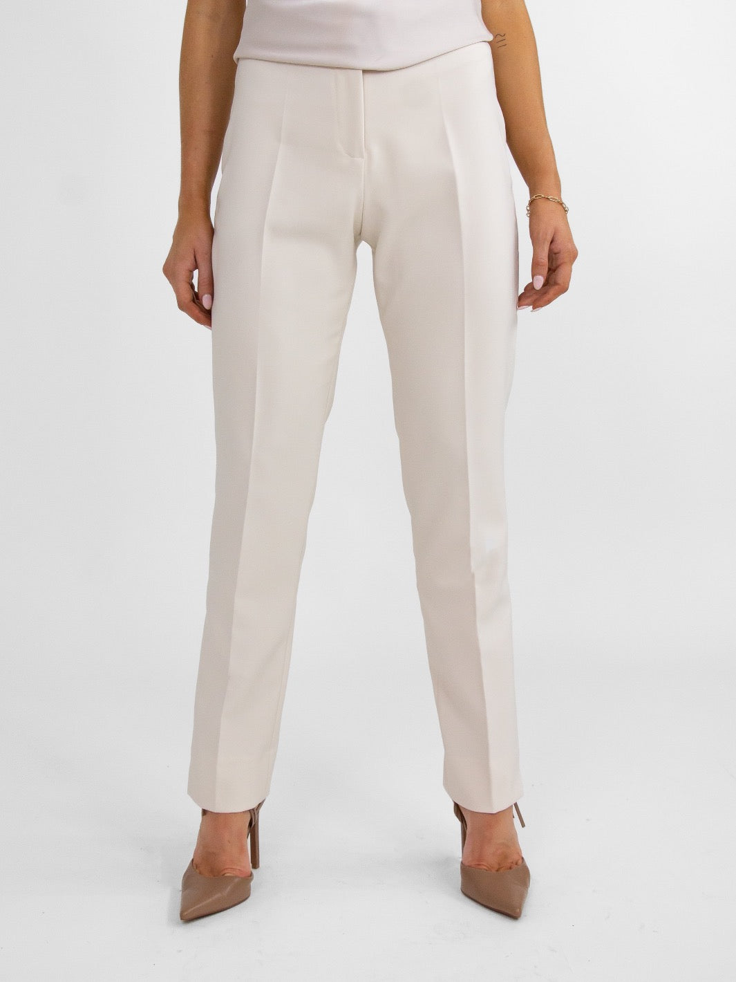 Kate & Pippa Sorrento Trousers In Cream-Nicola Ross
