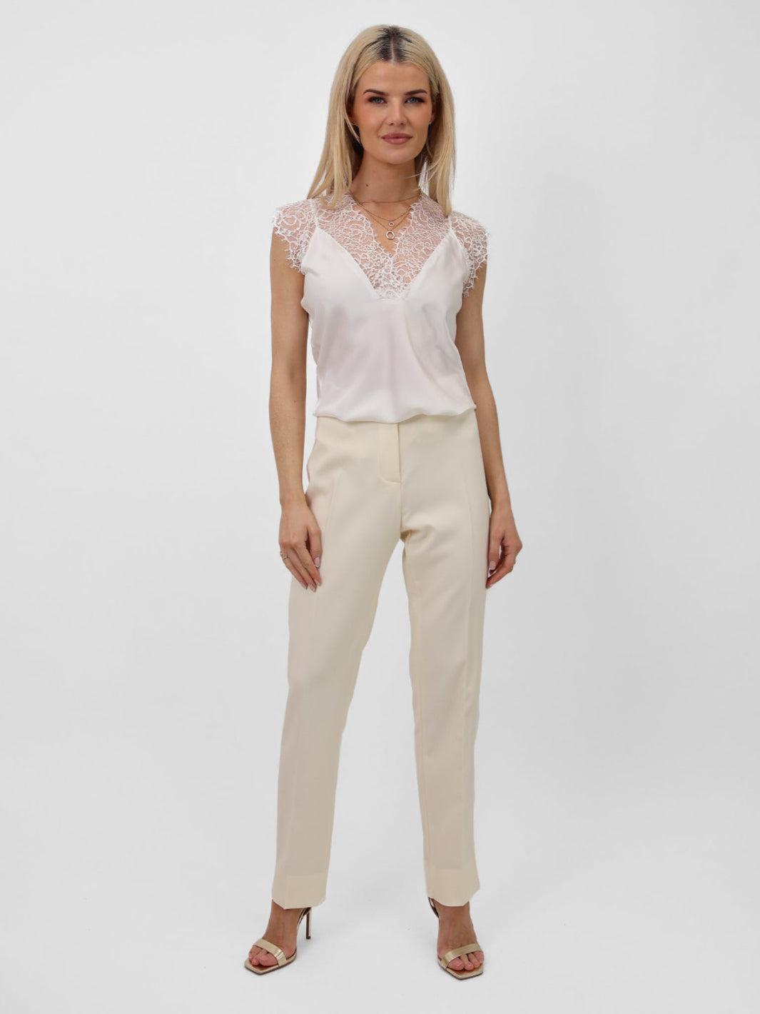 Kate & Pippa Sorrento Trousers In Cream-Nicola Ross