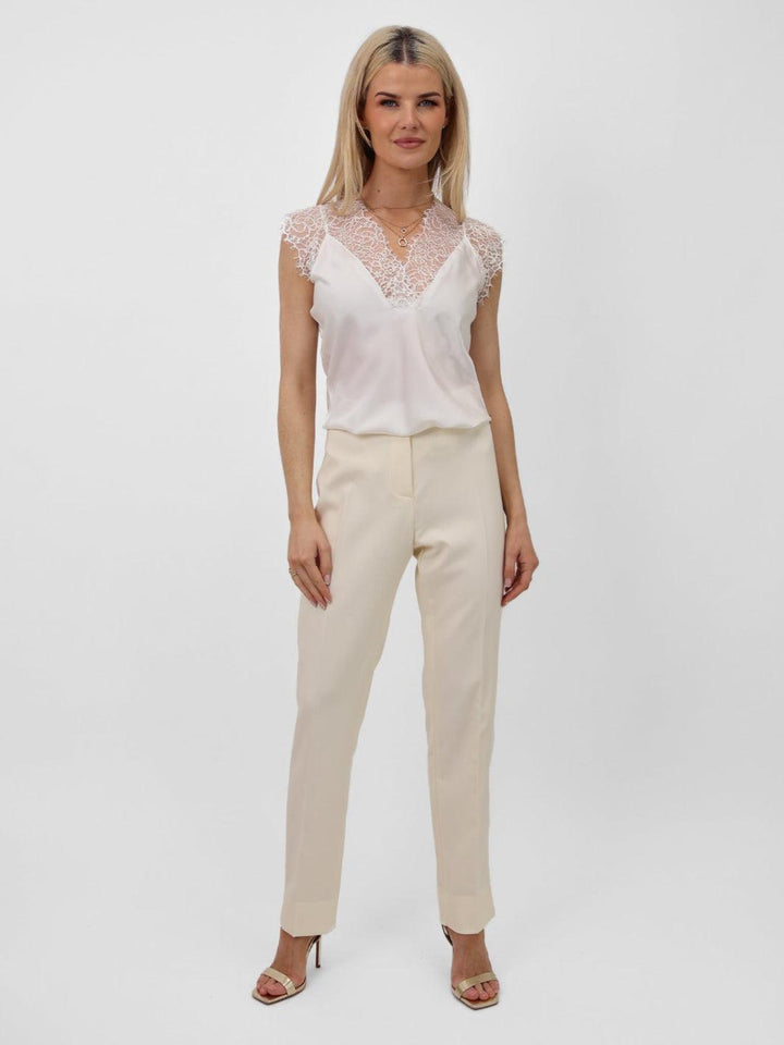 Kate & Pippa Sorrento Trousers In Cream-Nicola Ross