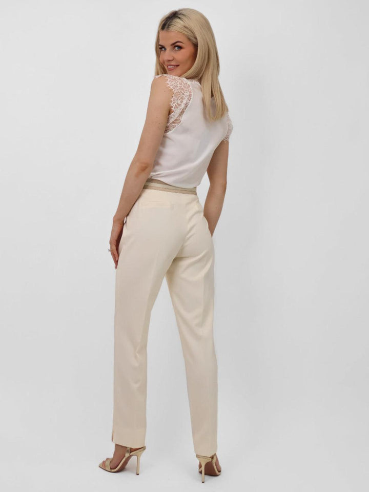 Kate & Pippa Sorrento Trousers In Cream-Nicola Ross