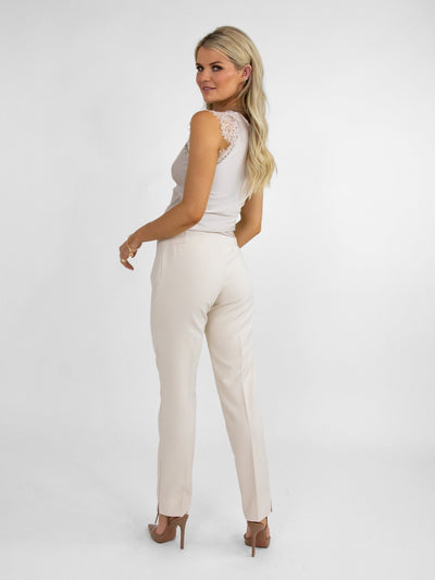 Kate & Pippa Sorrento Trousers In Cream-Nicola Ross