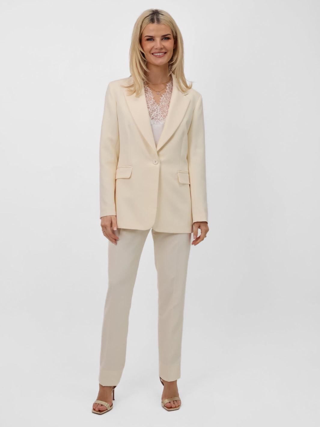 Kate & Pippa Sorrento Trousers In Cream-Nicola Ross