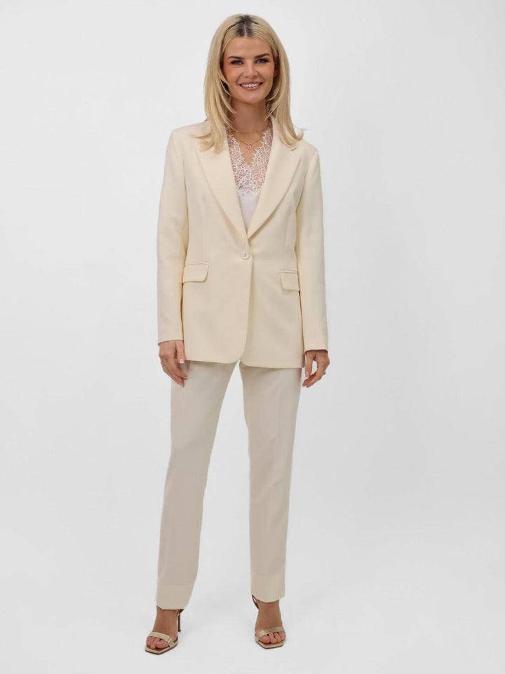 Kate & Pippa Sorrento Trousers In Cream-Nicola Ross