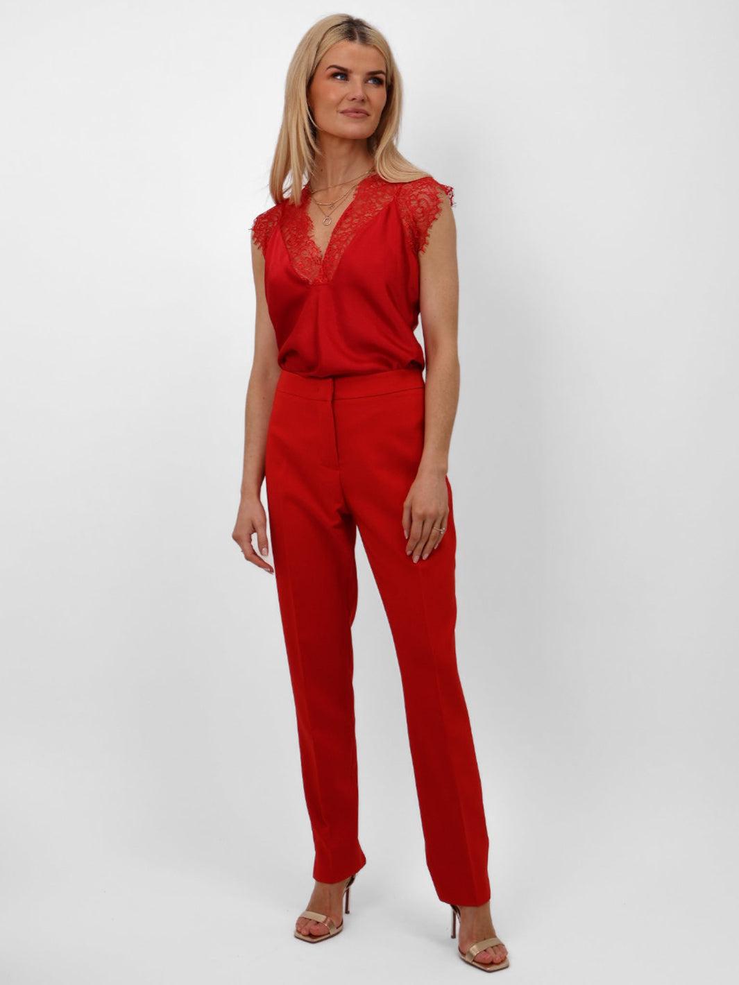 Kate & Pippa Sorrento Trousers In Red-Nicola Ross