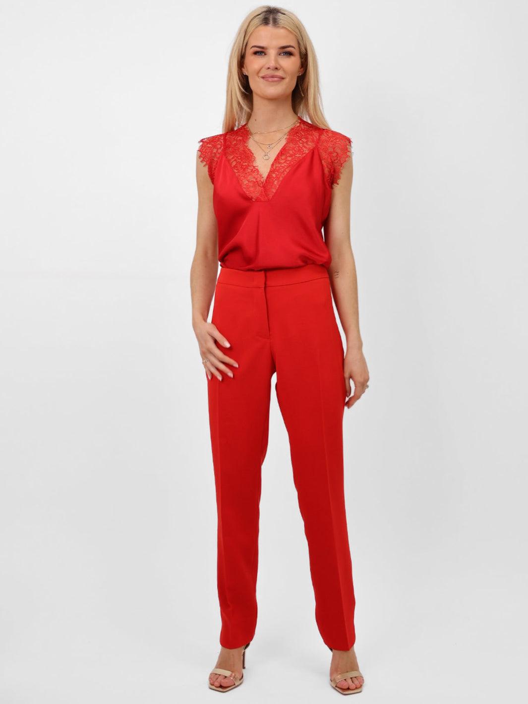Kate & Pippa Sorrento Trousers In Red-Nicola Ross