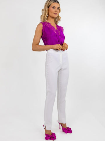 Kate & Pippa Sorrento Trousers In White-Nicola Ross