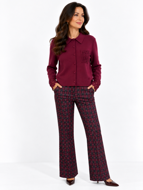 Kate & Pippa Spiro Trousers in Mulberry-Nicola Ross