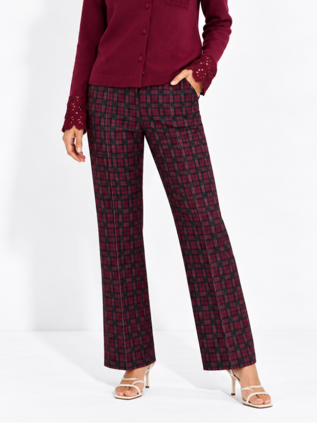 Kate & Pippa Spiro Trousers in Mulberry-Nicola Ross