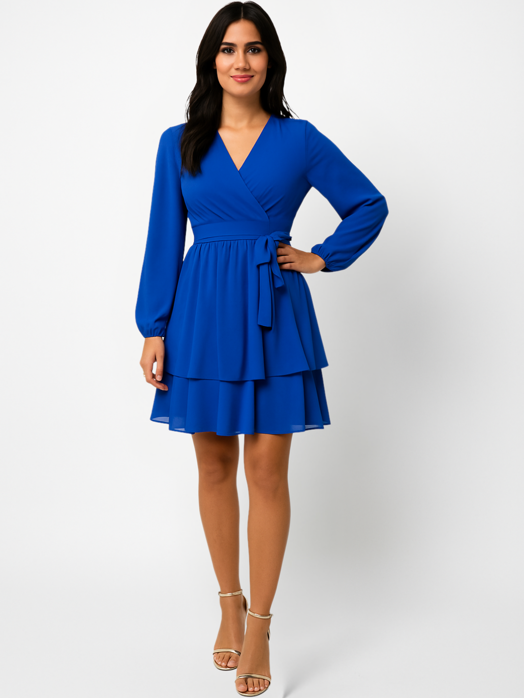 Kate & Pippa Stefania Mini Dress In Royal Blue-Nicola Ross