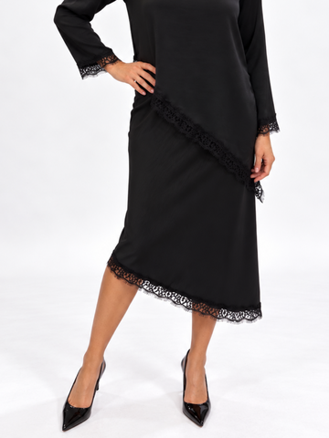 Kate & Pippa Steffi Skirt In Black-Nicola Ross