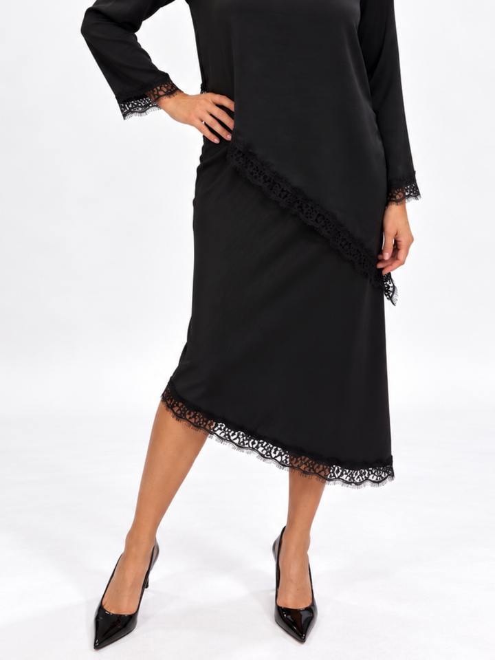 Kate & Pippa Steffi Skirt In Black-Nicola Ross