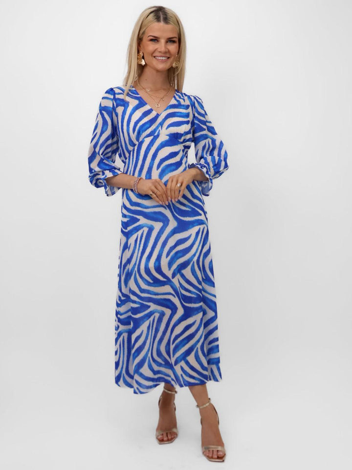 Kate & Pippa Streasa Dress In Blue-Nicola Ross