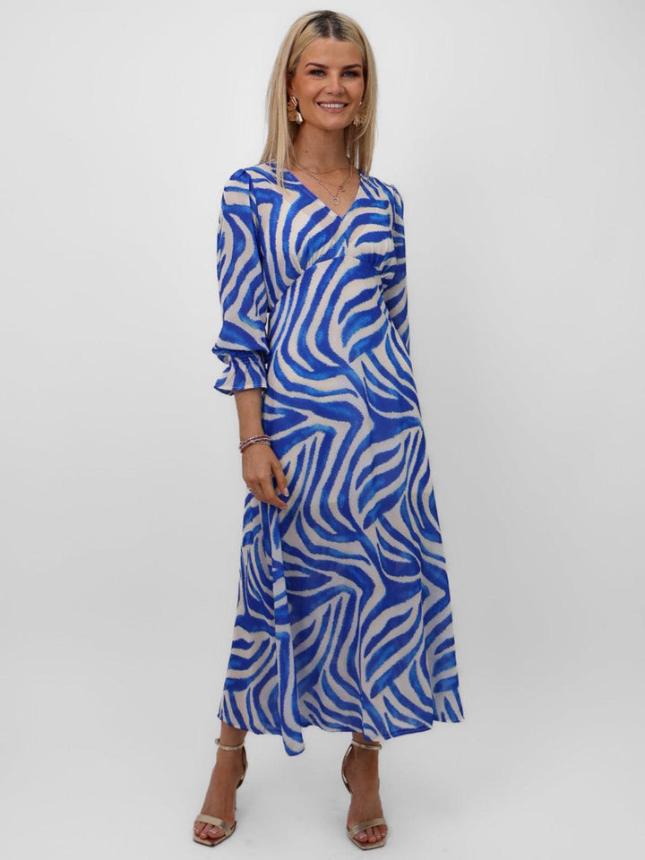 Kate & Pippa Streasa Dress In Blue-Nicola Ross
