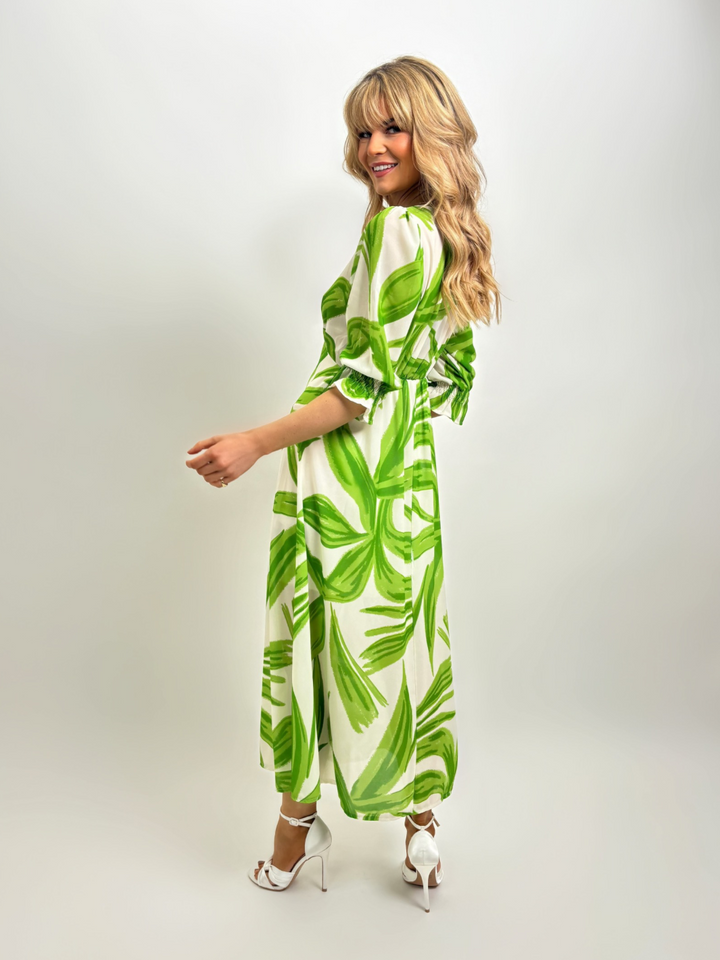Kate & Pippa Streasa Dress In Green Print