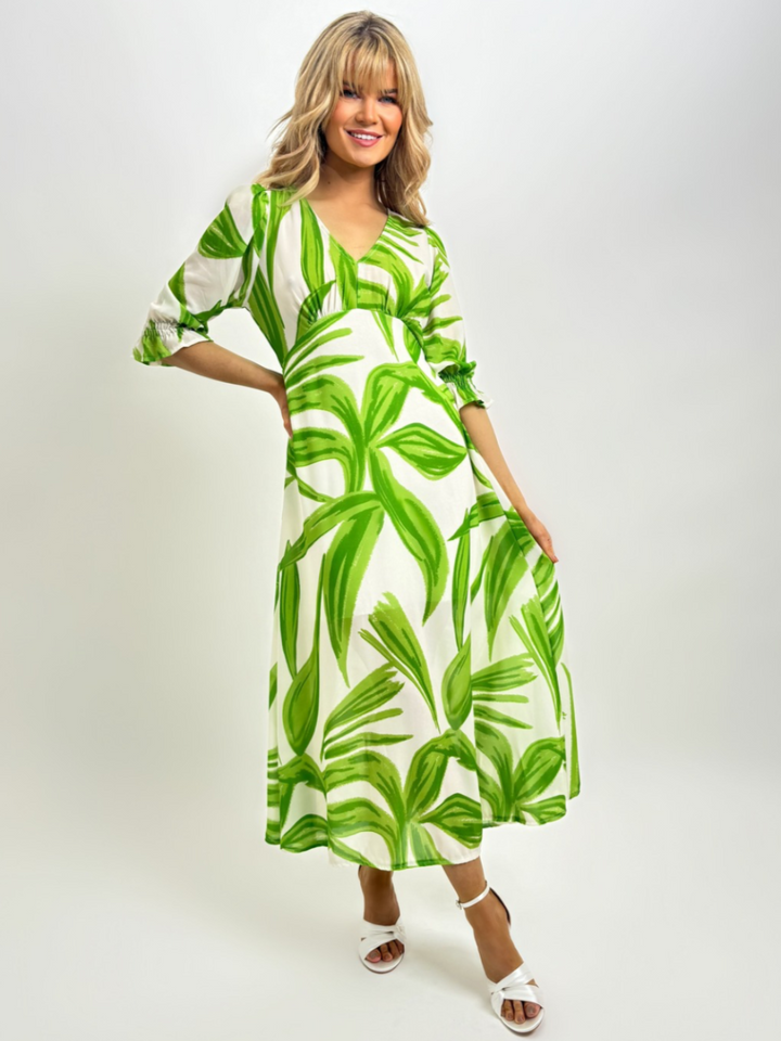 Kate & Pippa Streasa Dress In Green Print