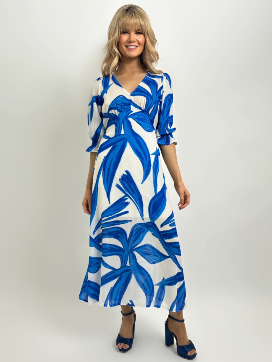 Kate & Pippa Streasa Dress In Light Blue Print