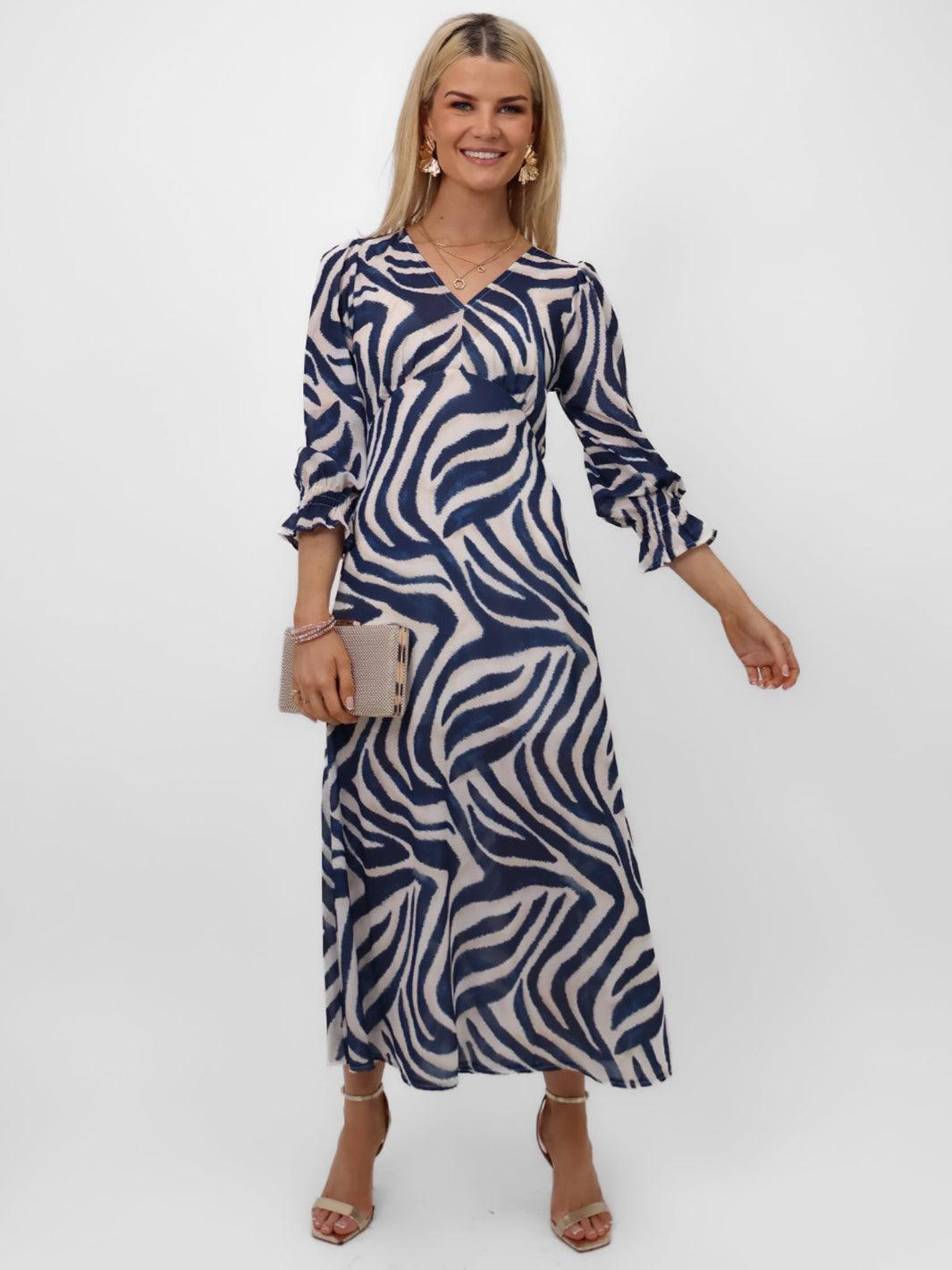 Kate & Pippa Streasa Dress In Navy-Nicola Ross